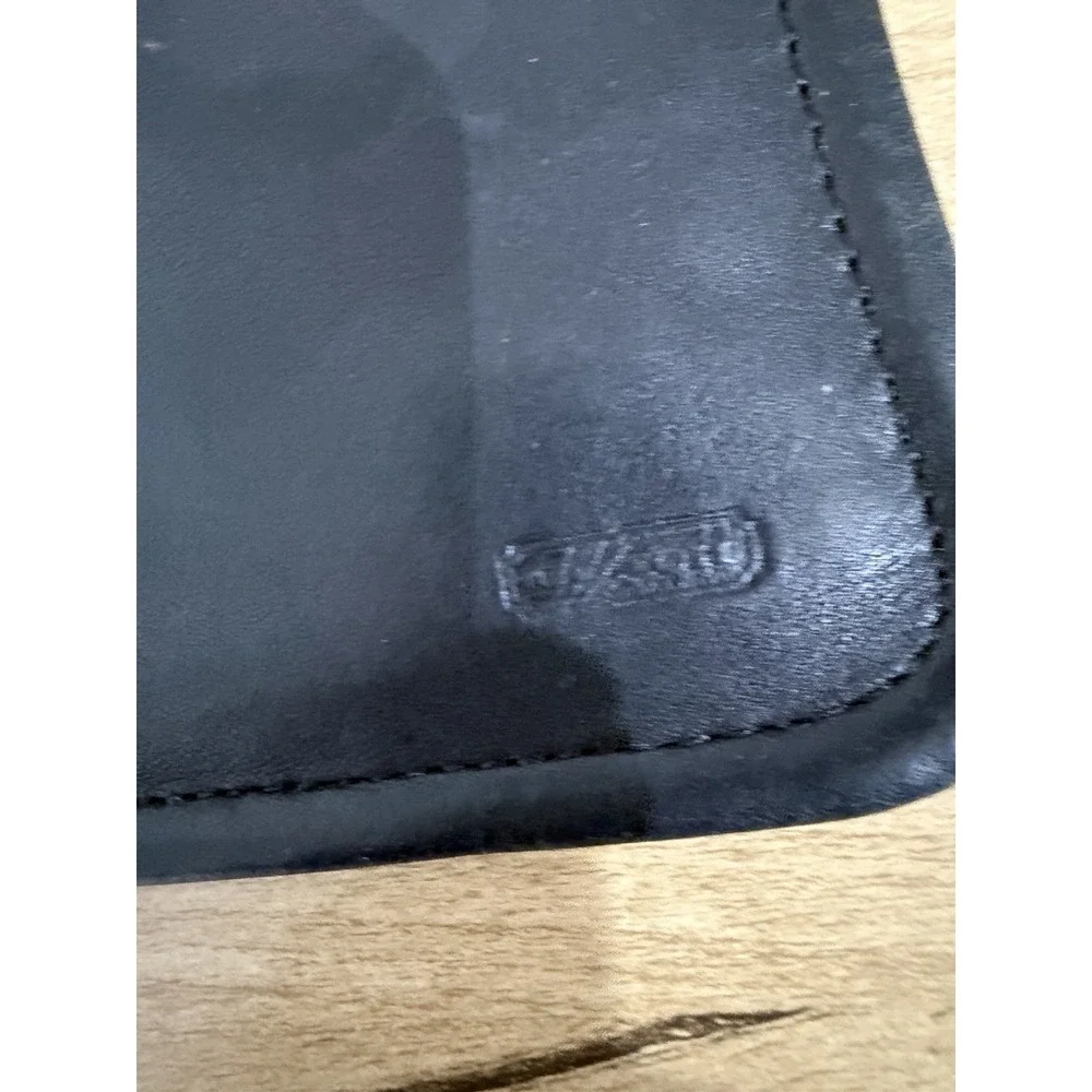 Coach Skinny Wallet Case Leather Makeup Bag Pouch Black Vintage # 7170 M